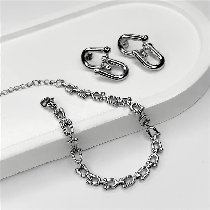 PULSEIRA AÇO INOX ELOS FERRADURA 