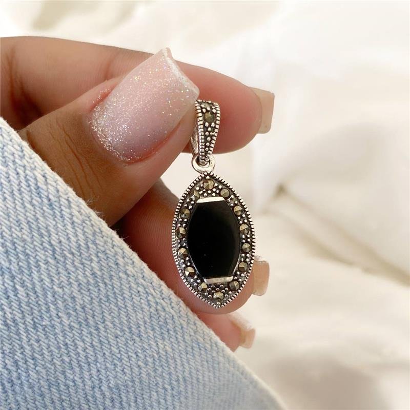 PINGENTE PRATA 925 OLHO COM PEDRA NATURAL