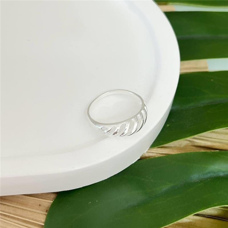 ANEL PRATA 925 ABAULADO TRABALHADO VAZADO E LISO