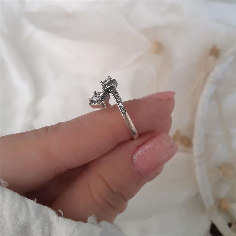 ANEL PRATA 925 ABERTO CRAVEJADO COM ZIRCÔNIAS 