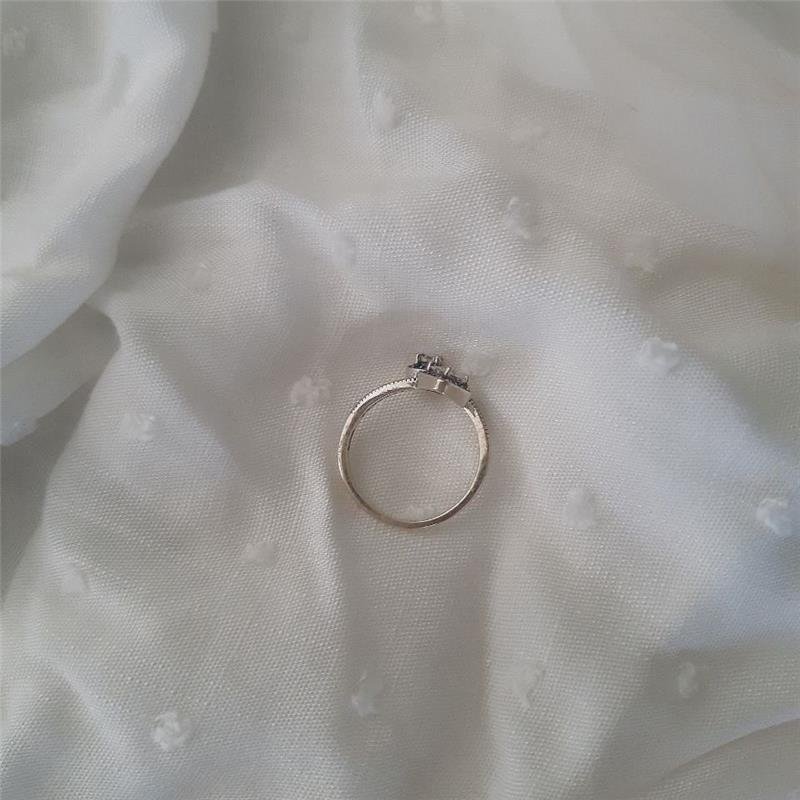 ANEL PRATA 925 ABERTO CRAVEJADO COM ZIRCÔNIAS 