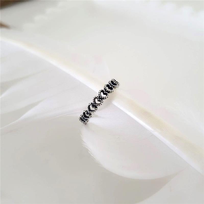 ANEL PRATA 925 ALIANÇA CORAÇÕES VAZADOS