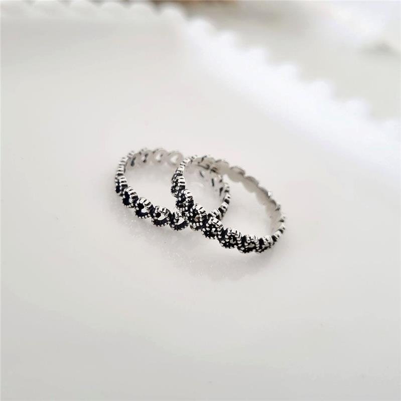 ANEL PRATA 925 ALIANÇA CORAÇÕES VAZADOS