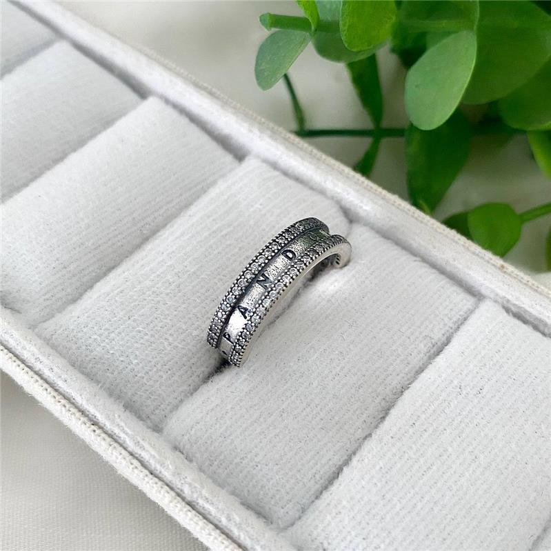 ANEL PRATA 925 ALIANÇA TRÊS LINHAS CRAVEJADO