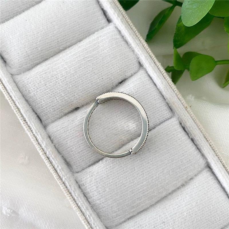 ANEL PRATA 925 ALIANÇA TRÊS LINHAS CRAVEJADO