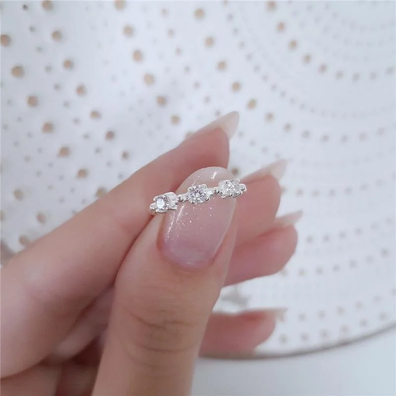 ANEL PRATA 925 ALIANCINHA 3 ZIRCONIAS