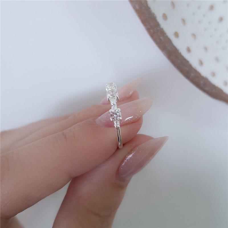 ANEL PRATA 925 ALIANCINHA 3 ZIRCONIAS