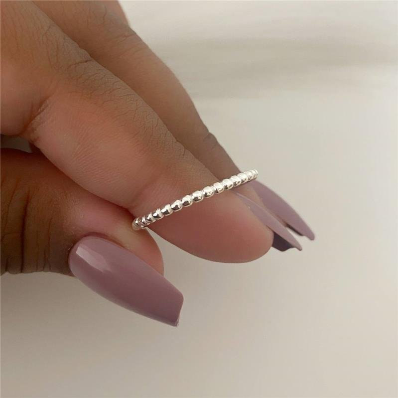 ANEL PRATA 925 ALIANCINHA BOLINHAS