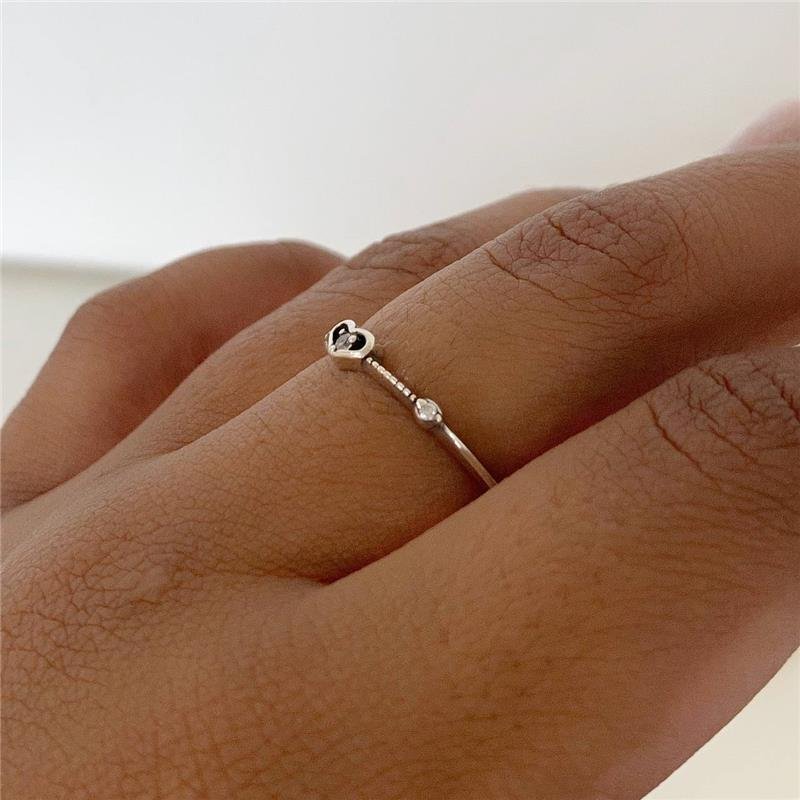 ANEL PRATA 925 ALIANCINHA CORAÇÃO