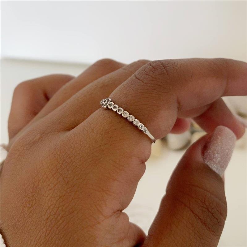 ANEL PRATA 925 ALIANCINHA CRAVEJADA