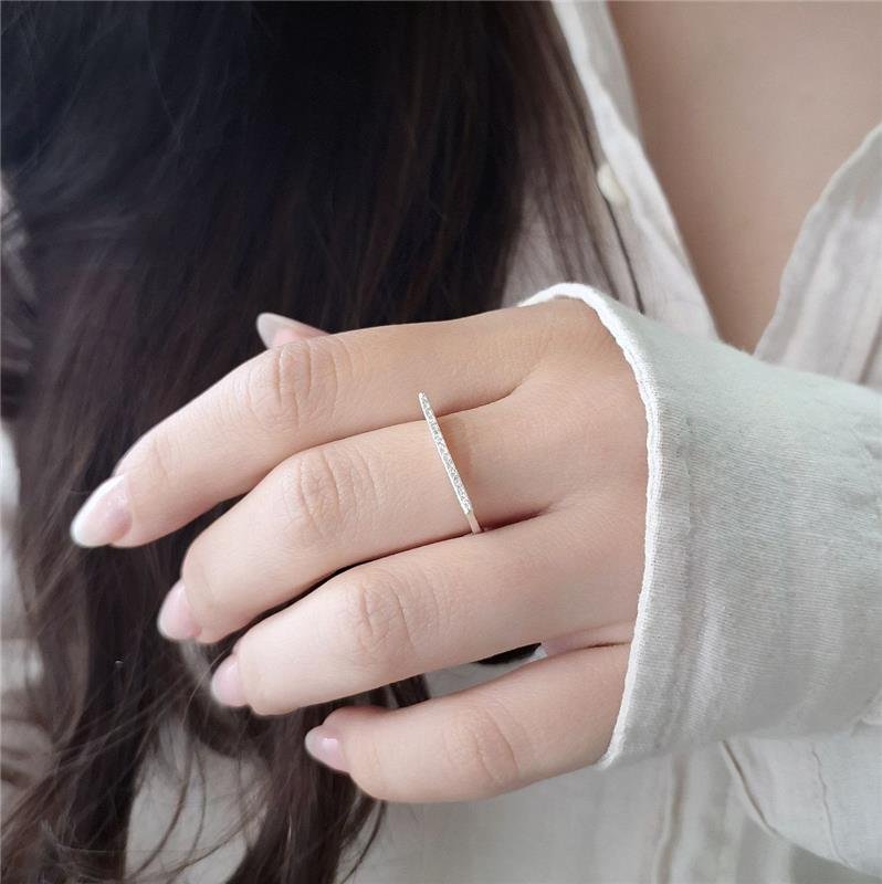 ANEL PRATA 925 ALIANCINHA CRAVEJADA ZIRCONIA FINO