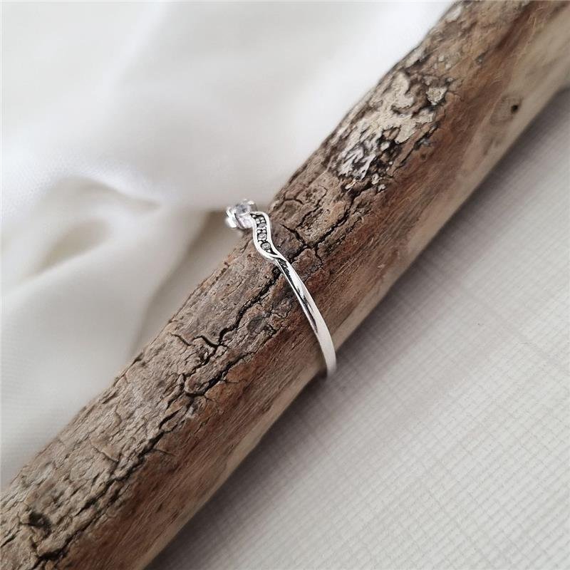 ANEL PRATA 925 ALIANCINHA DUPLO ONDULADO CRAVEJADO