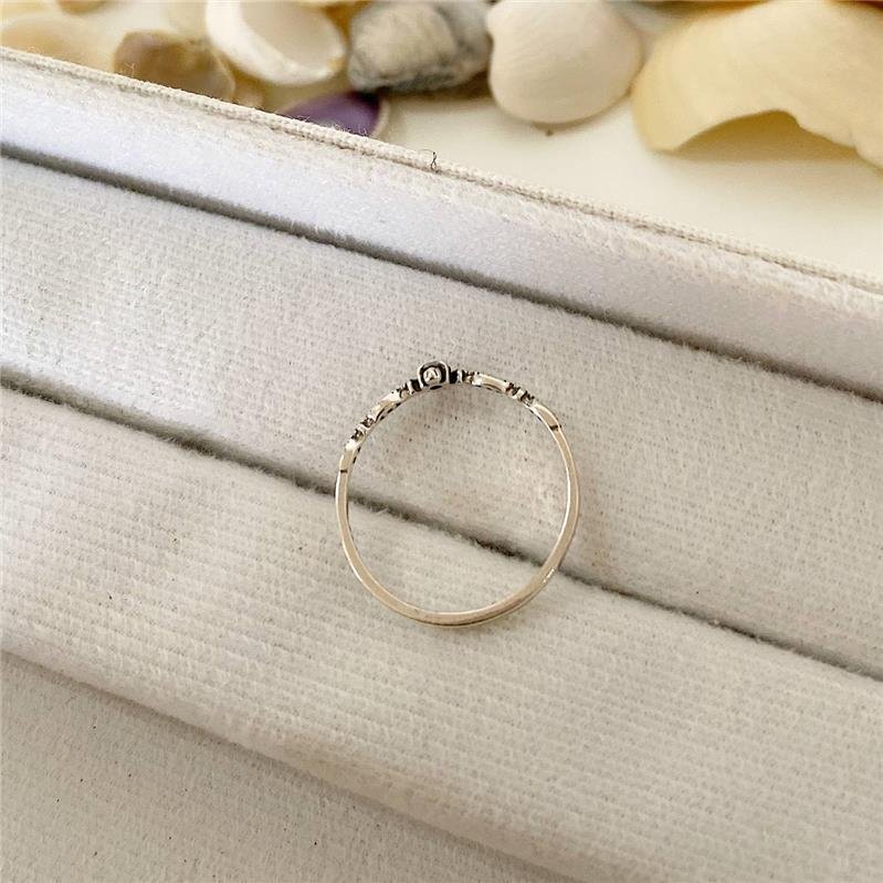 ANEL PRATA 925 ALIANCINHA FLOR COM PEDRA