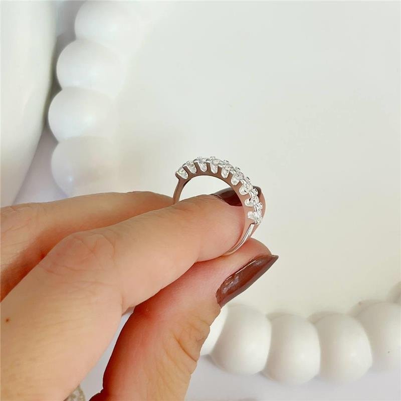 ANEL PRATA 925 APARADOR ALIANÇA COM ZIRCÔNIAS CRAVEJADAS 