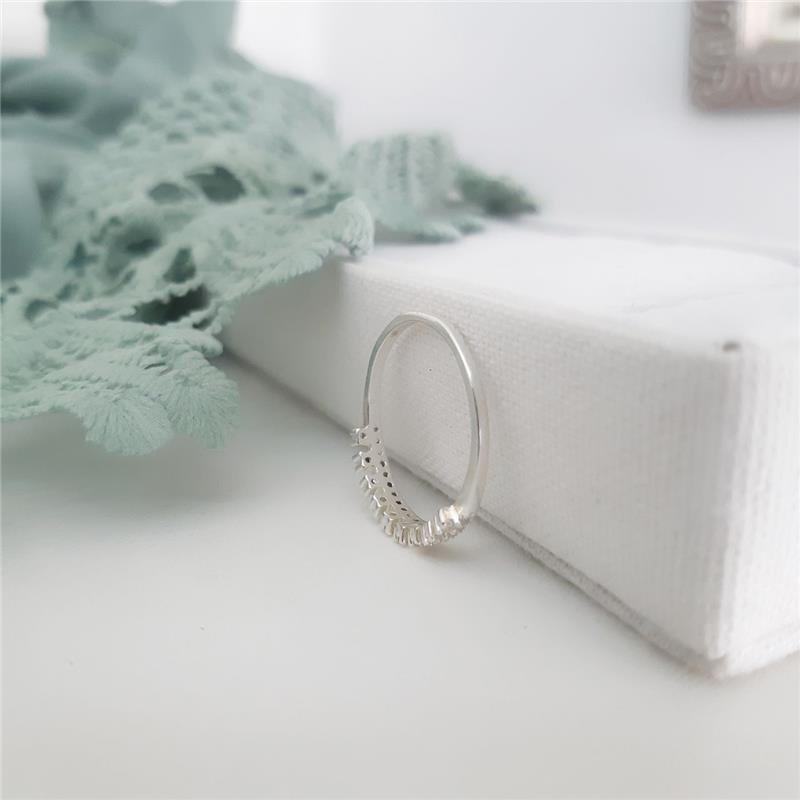 ANEL PRATA 925 APARADOR DE ALIANÇA COROA DE PEDRA