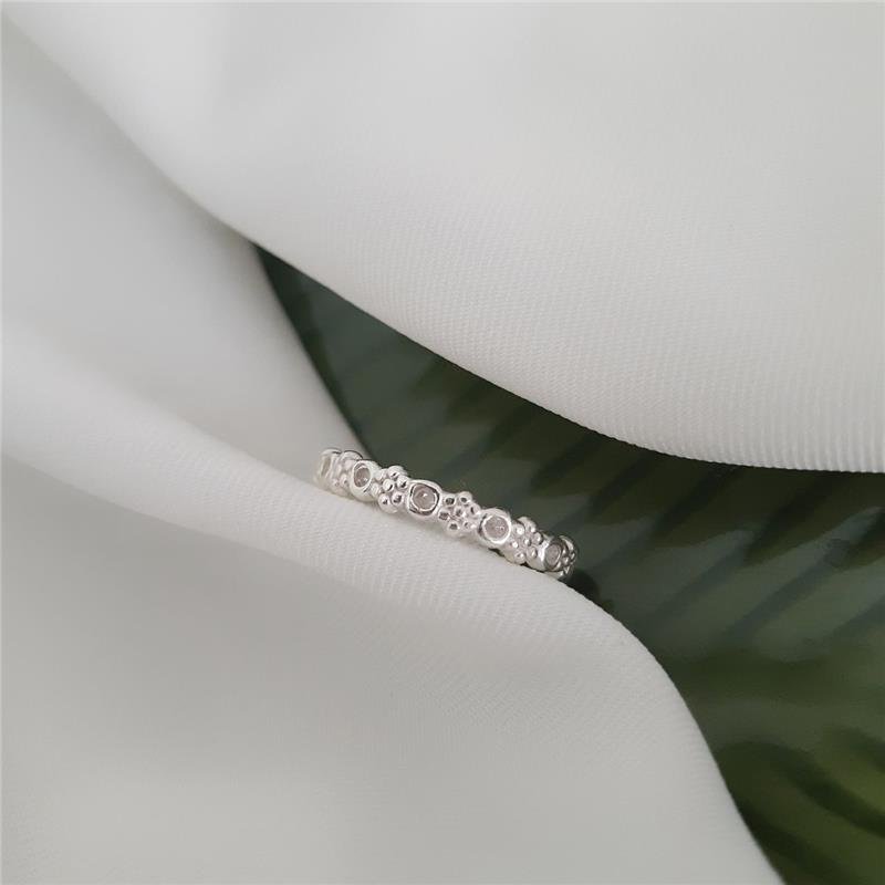 ANEL PRATA 925 APARADOR DE ALIANÇA FLORES