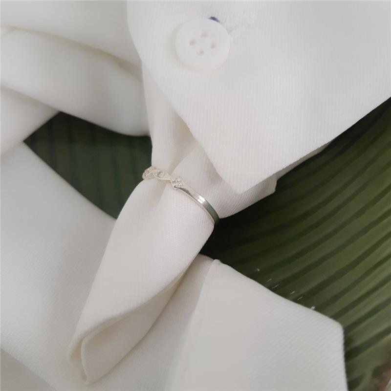 ANEL PRATA 925 APARADOR DE ALIANÇA GEOMÉTRICO