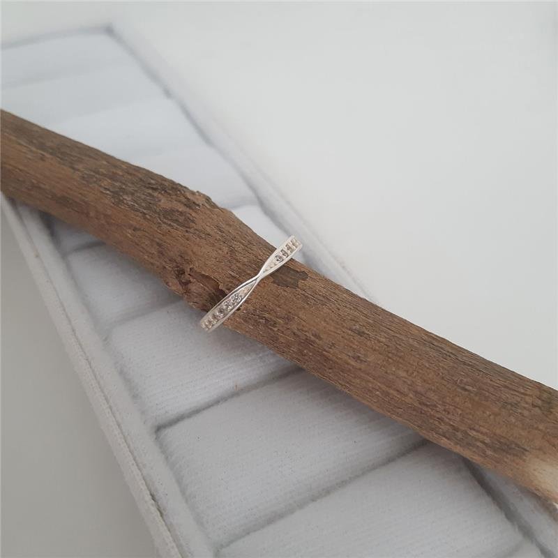 ANEL PRATA 925 APARADOR DE ALIANÇA INFINITO