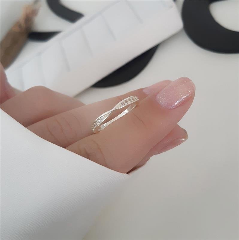 ANEL PRATA 925 APARADOR DE ALIANÇA INFINITO