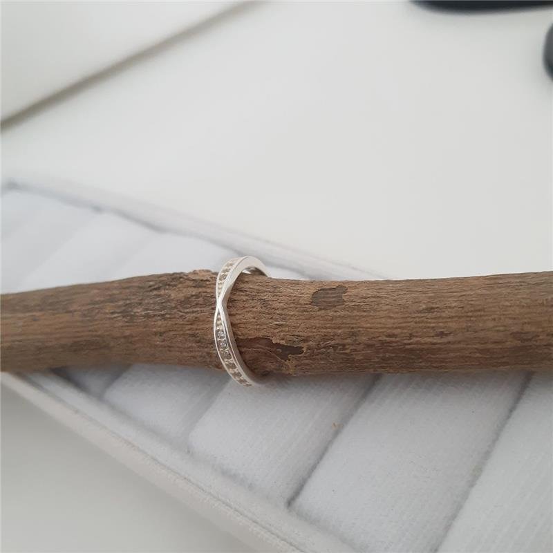 ANEL PRATA 925 APARADOR DE ALIANÇA INFINITO