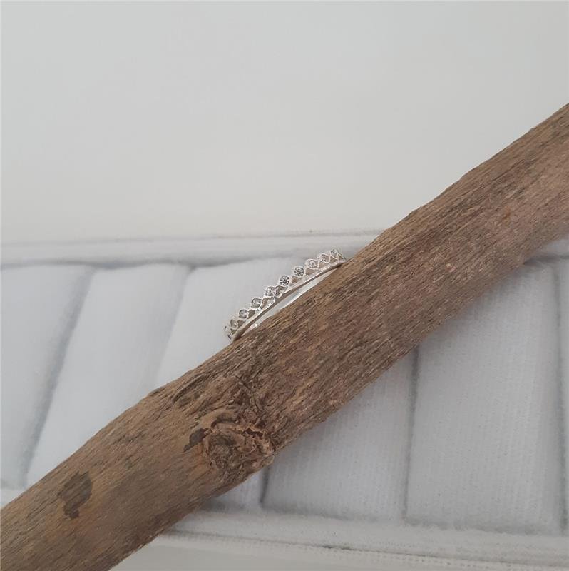 ANEL PRATA 925 APARADOR DE ALIANÇA LOSANGOS