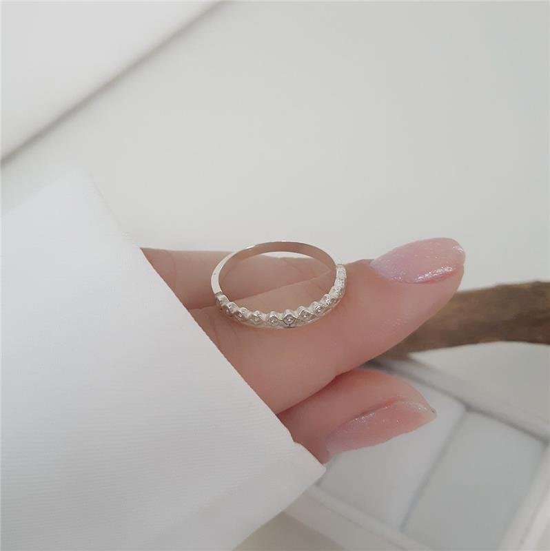 ANEL PRATA 925 APARADOR DE ALIANÇA LOSANGOS