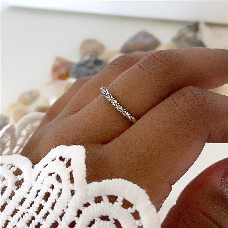 ANEL PRATA 925 APARADOR DE ALIANÇA LOSANGOS