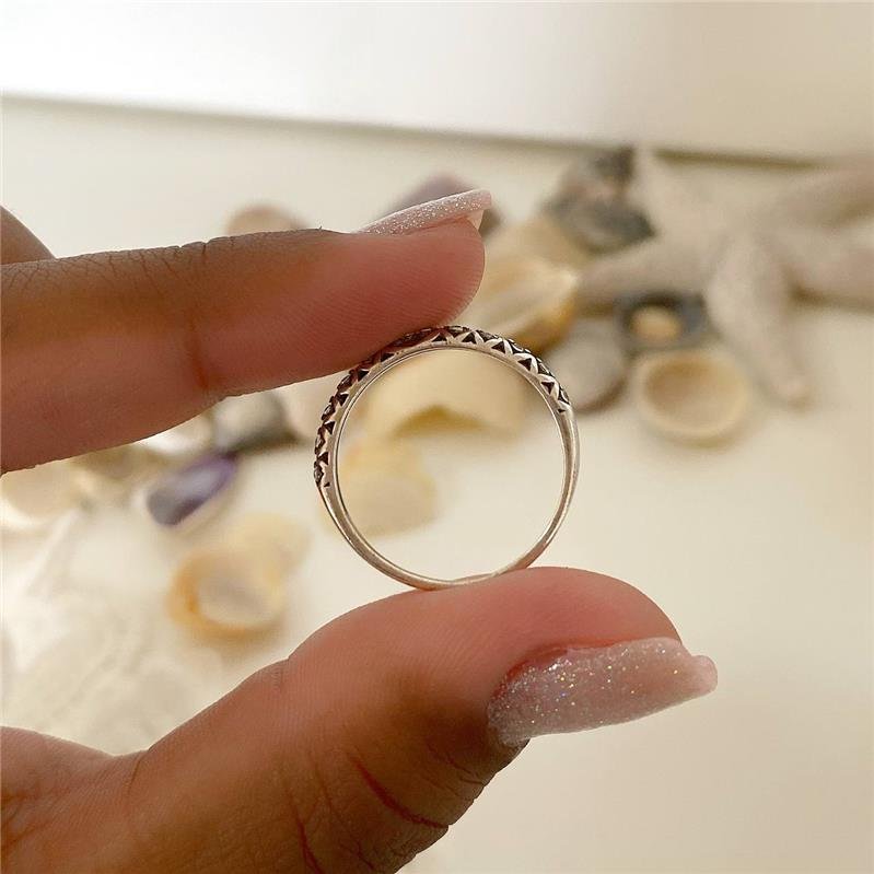 ANEL PRATA 925 APARADOR DE ALIANÇA LOSANGOS