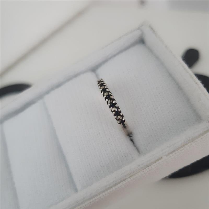 ANEL PRATA 925 APARADOR MEIA ALIANÇA COM PEDRA