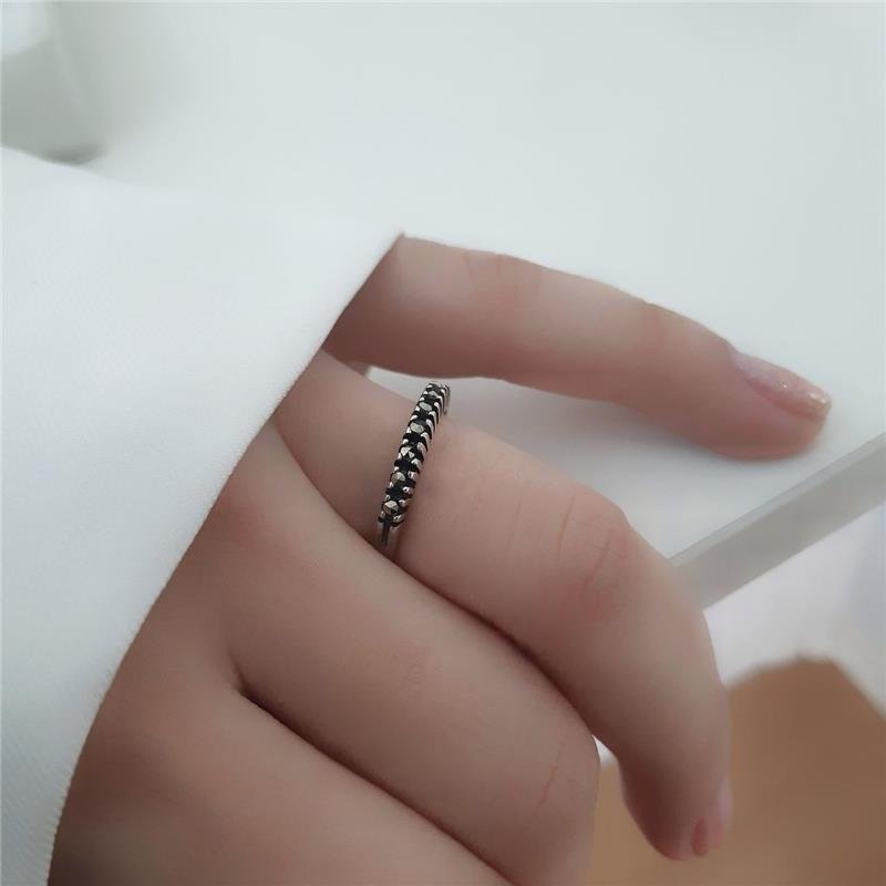 ANEL PRATA 925 APARADOR MEIA ALIANÇA COM PEDRA