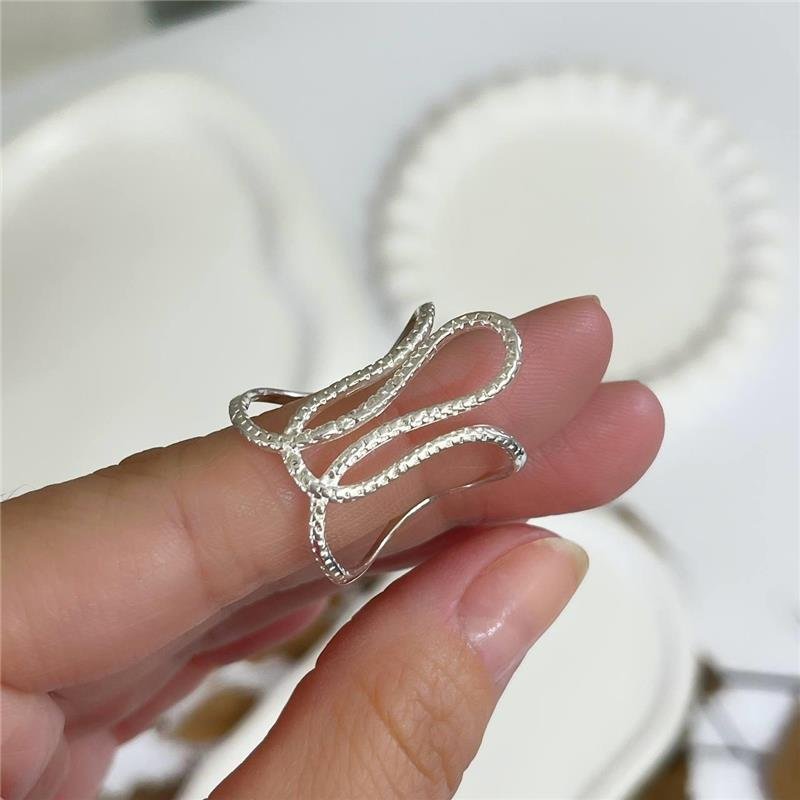 ANEL PRATA 925 ARO DUPLO VOLTAS TRABALHADO ESCAMAS