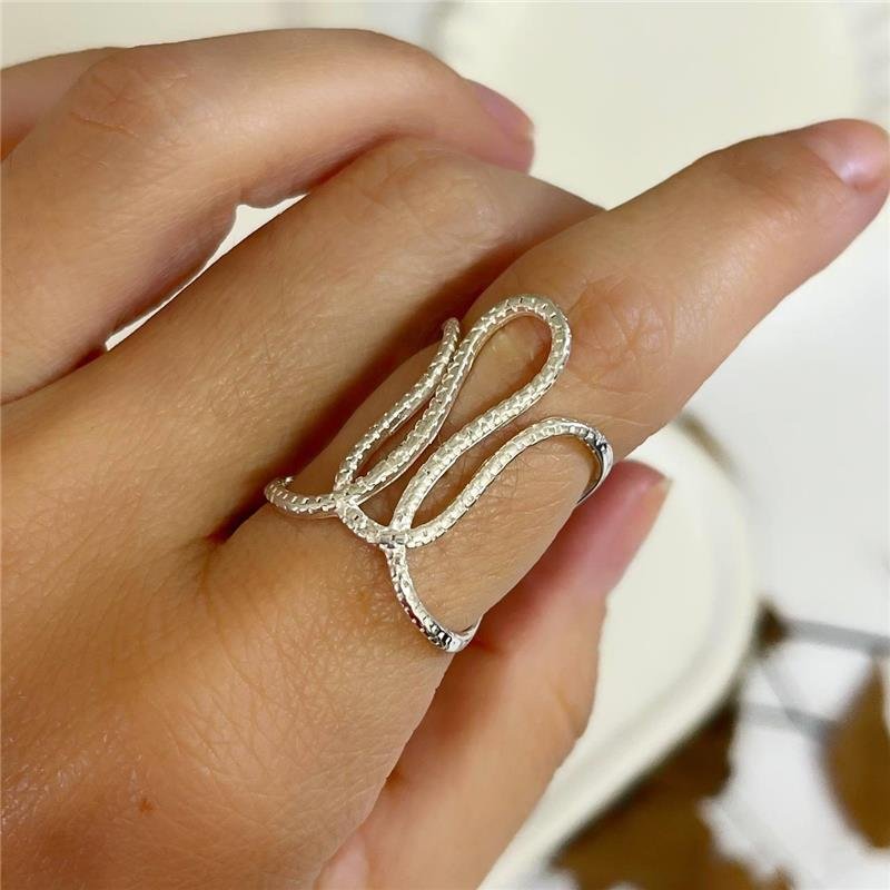 ANEL PRATA 925 ARO DUPLO VOLTAS TRABALHADO ESCAMAS