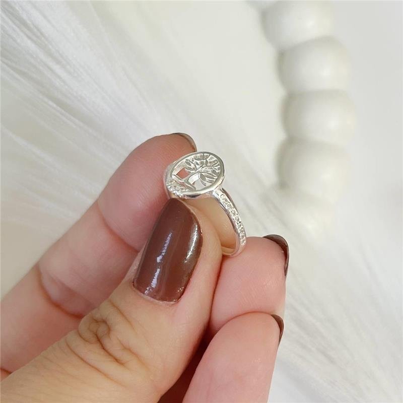 ANEL PRATA 925 ARVORE DA VIDA VAZADA MICROZIRCÔNIAS CRAVEJADAS