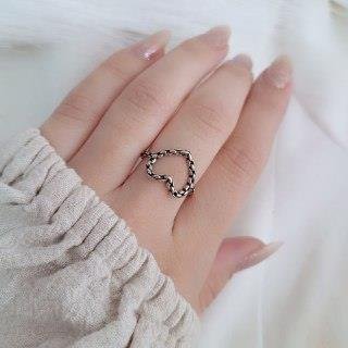 ANEL PRATA 925 BALI CORAÇÃO DETALHE ELOS