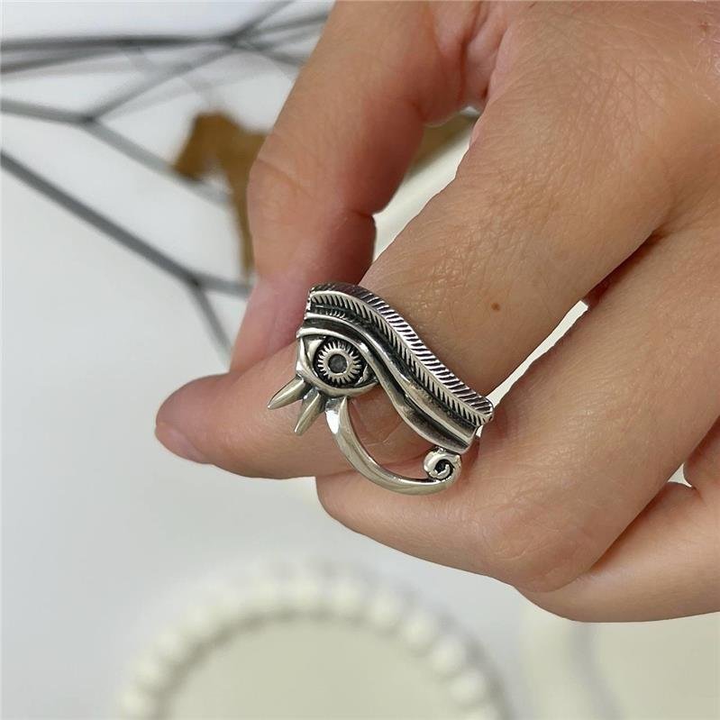 ANEL PRATA 925 HORUS OLHO EGIPCIO 