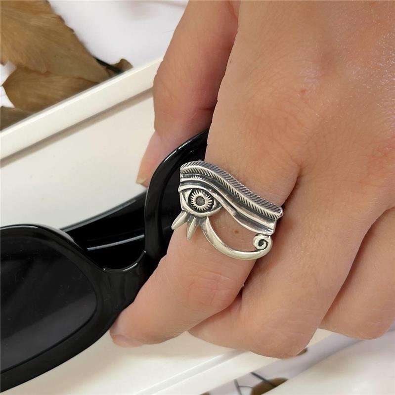 ANEL PRATA 925 HORUS OLHO EGIPCIO 