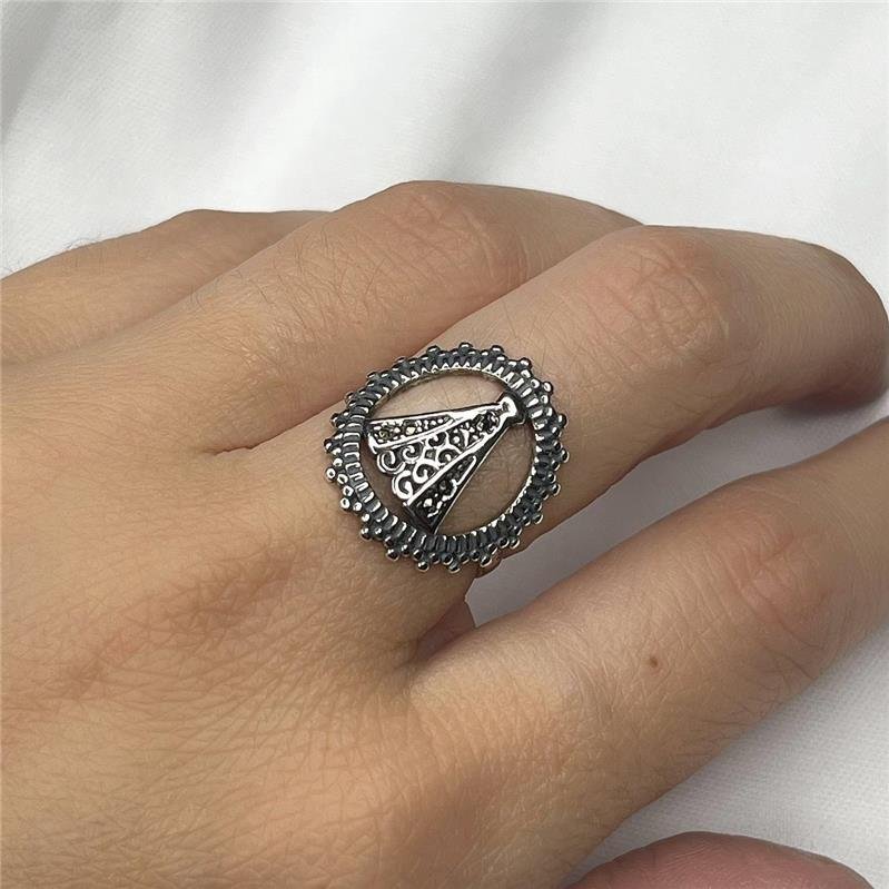 ANEL PRATA 925 BALI NOSSA SENHORA APARECIDA CRAVEJADA