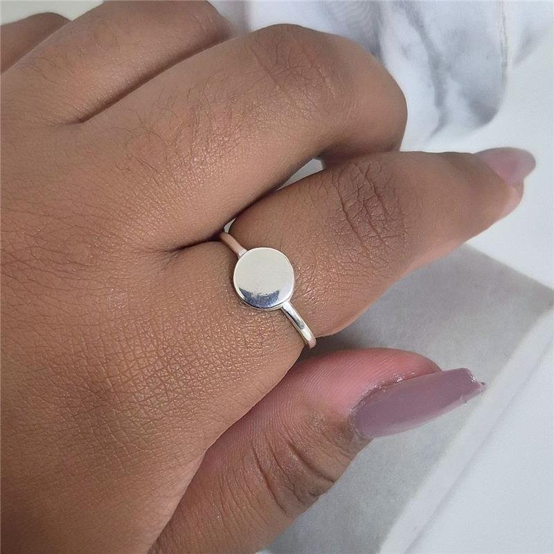 ANEL PRATA 925 BASE CIRCULO