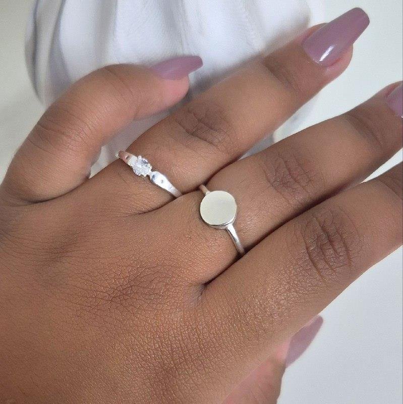 ANEL PRATA 925 BASE CIRCULO