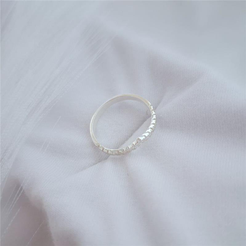 ANEL PRATA 925 BICO CRAVEJADO ZIRCÔNIAS