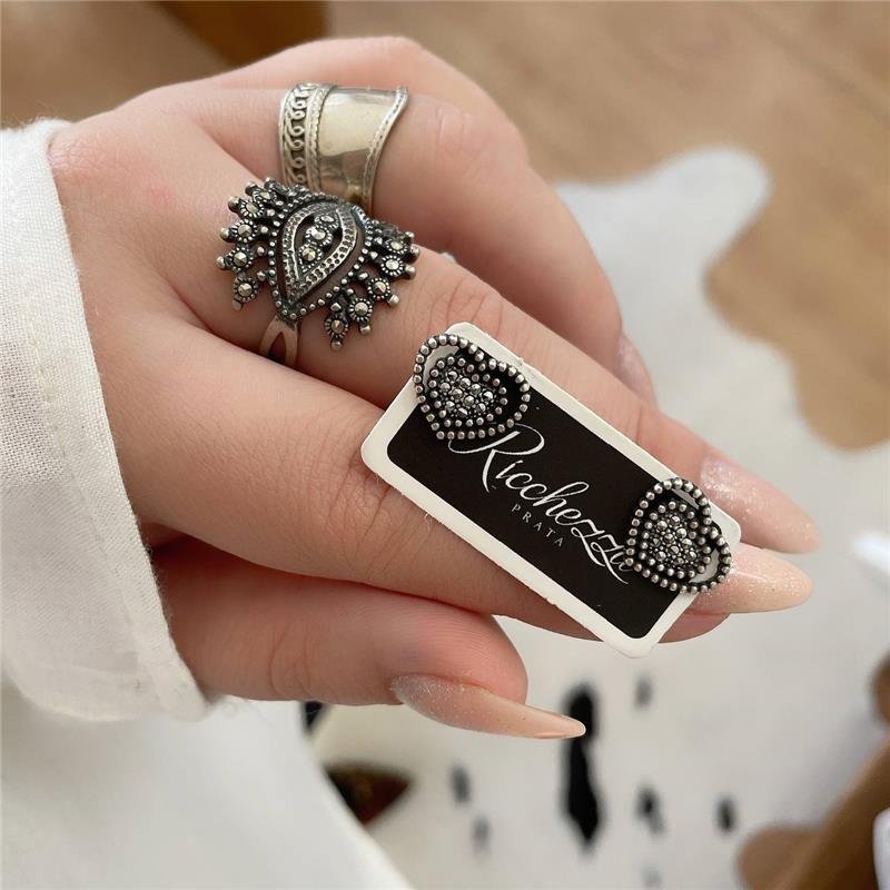 ANEL PRATA 925 BOHO LISO COM DETALHES 