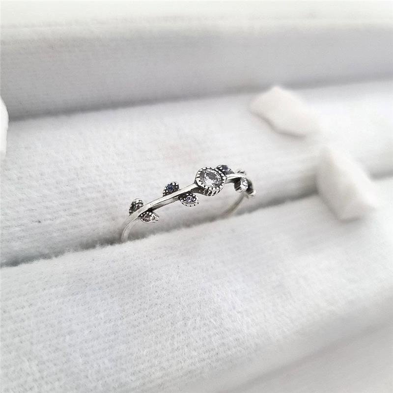 ANEL PRATA 925 BOLINHAS E FOLINHAS COM PEDRAS COLORIDAS