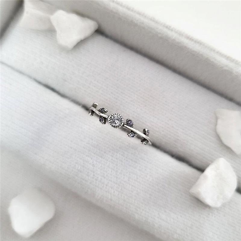 ANEL PRATA 925 BOLINHAS E FOLINHAS COM PEDRAS COLORIDAS