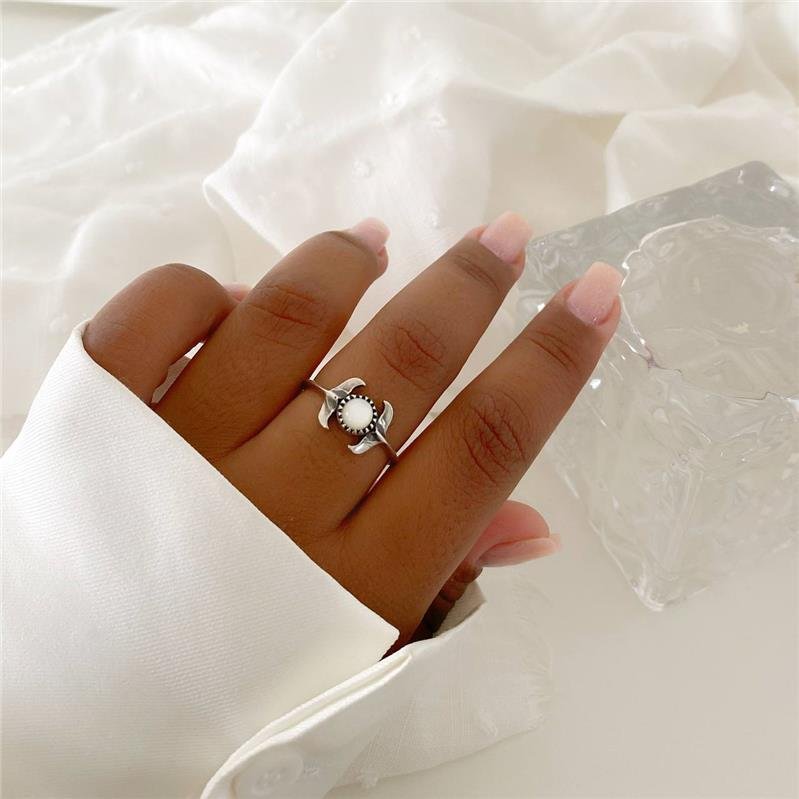 ANEL PRATA 925 CAUDAS COM PEDRA