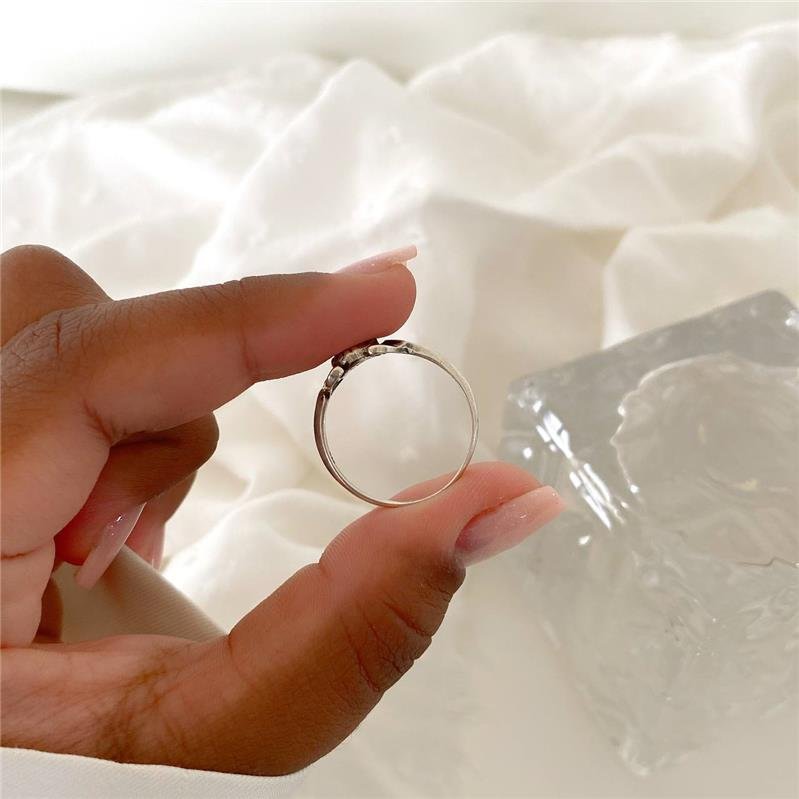 ANEL PRATA 925 CAUDAS COM PEDRA