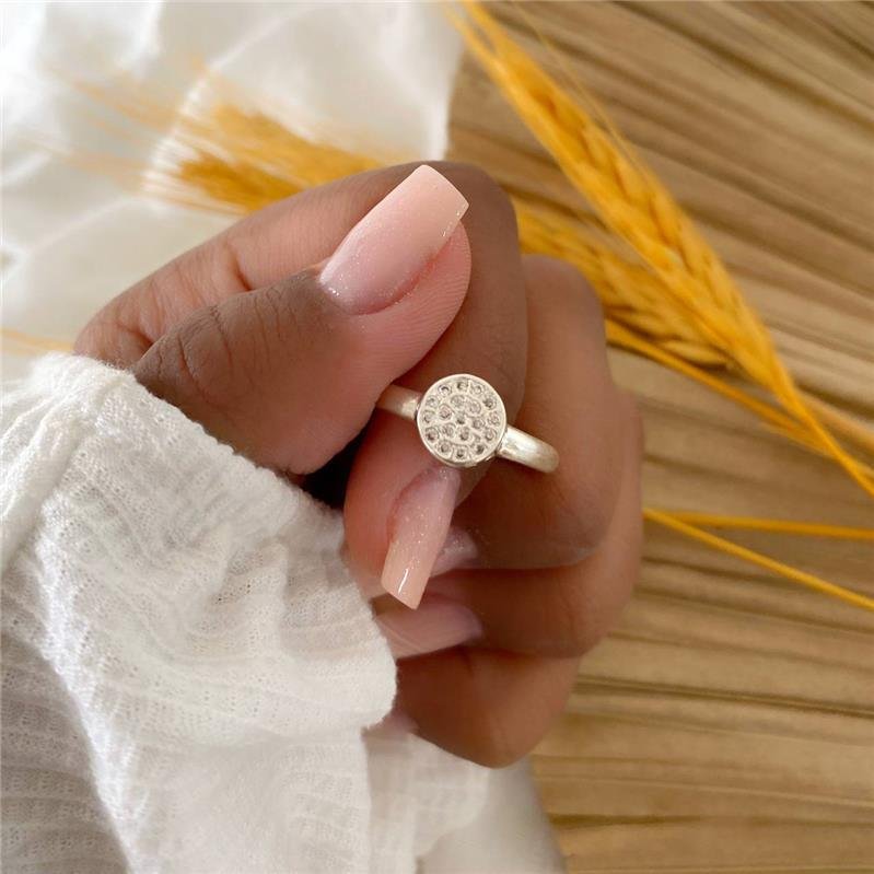 ANEL PRATA 925 CÍRCULO CRAVEJADO