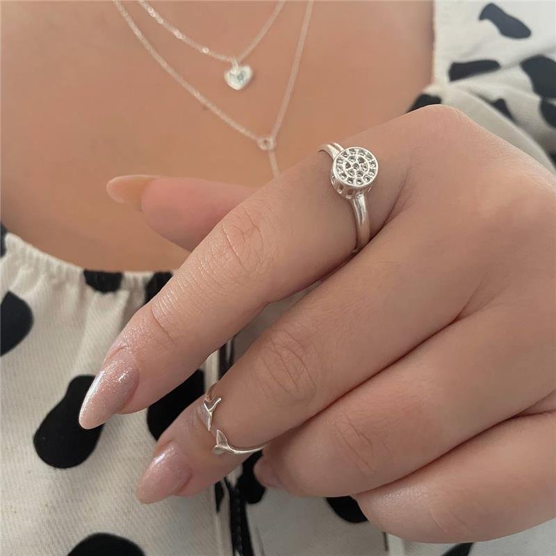 ANEL PRATA 925 CÍRCULO CRAVEJADO