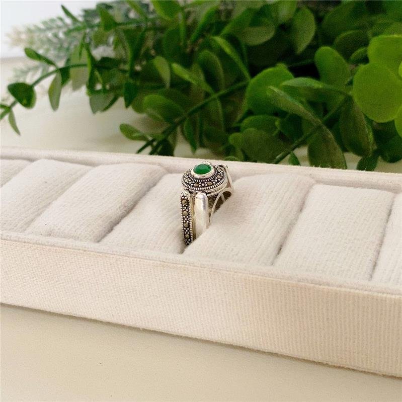 ANEL PRATA 925 CIRCULO GIRATÓRIO COM PEDRA