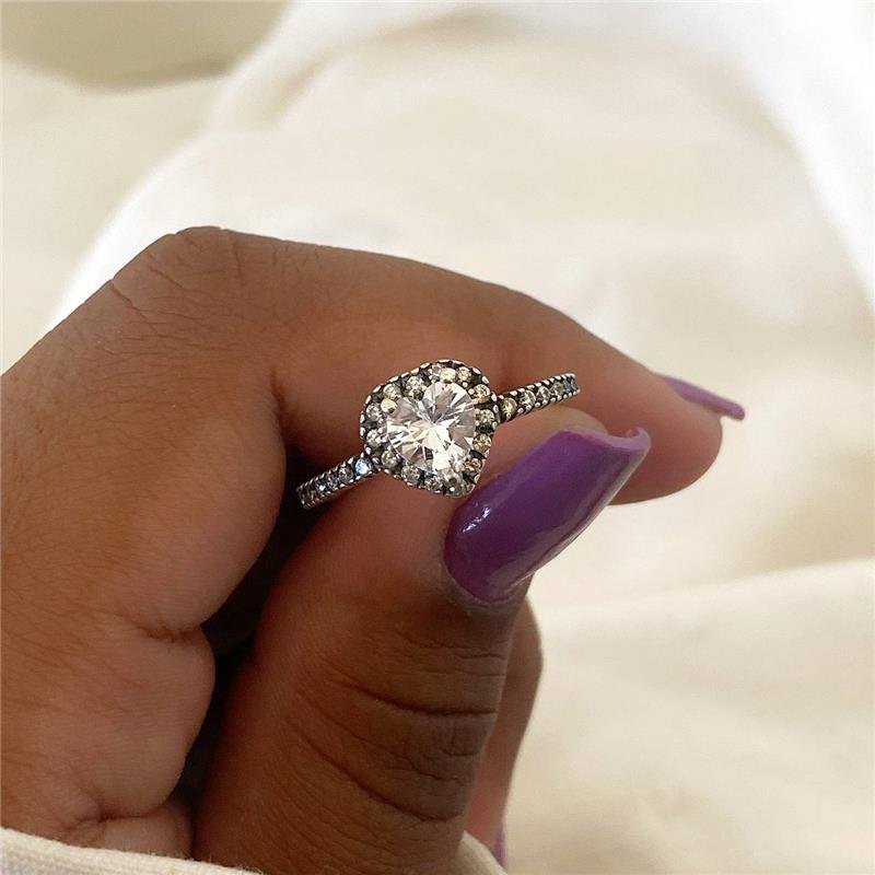 ANEL PRATA 925 CORAÇÃO GRANDE CRAVEJADO