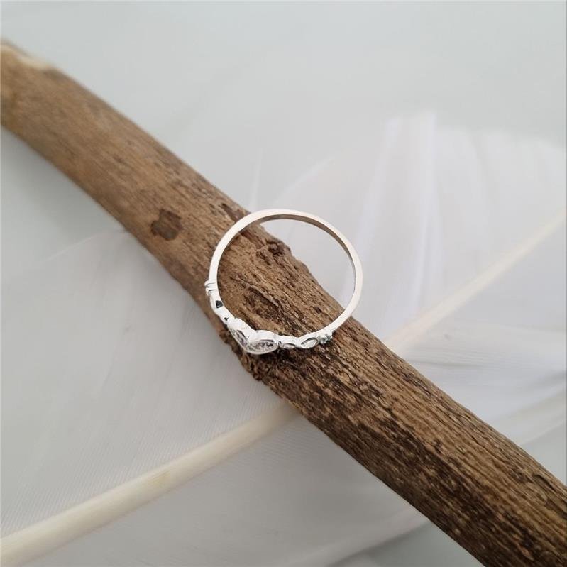 ANEL PRATA 925 CORAÇÃO INFINITO PEDRAS COLORIDAS